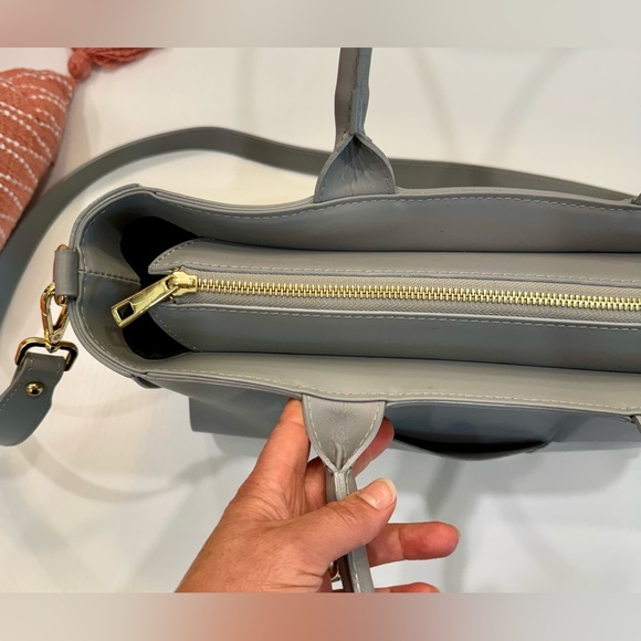 Stella Bianca Blue Gray Genuine leather woven bag | Satchel style | Crossbody - Picture 12 of 16